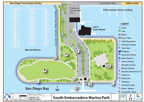 Layout of Embarcadero Marina Park South