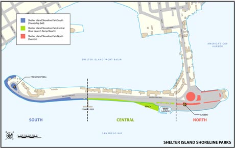 Shelter Island Shoreline Park Map Layout